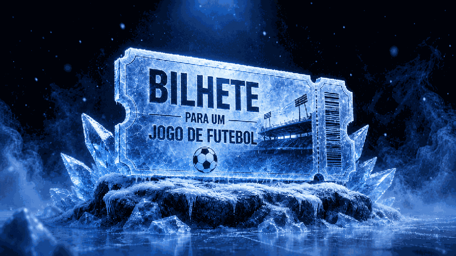 BILHETE PARA UM JOGO DE FUTEBOL